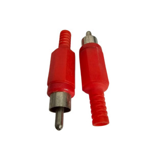 Conector RCA Plug Macho Vermelho