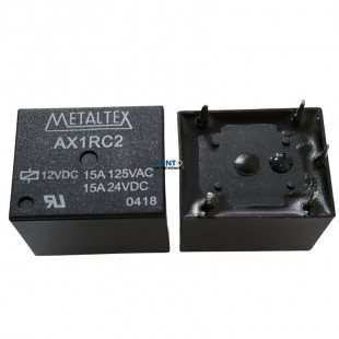 Rele AX1RC2 12Vdc 15A 5 Terminais Metaltex 