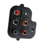 Conector Tomada RCA 3 Entradas 2 Saídas